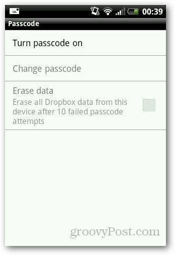 Cómo proteger con contraseña Dropbox en Android