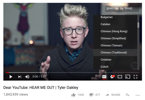 La comunidad de Tyler Oakley tradujo uno de sus videos de YouTube a 68 idiomas diferentes.