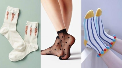 ¿Cómo usar calcetines estampados? Tendencia estampada calcetines de la temporada