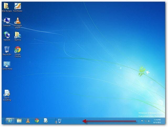 Cómo agregar papelera de reciclaje a la barra de tareas de Windows 8