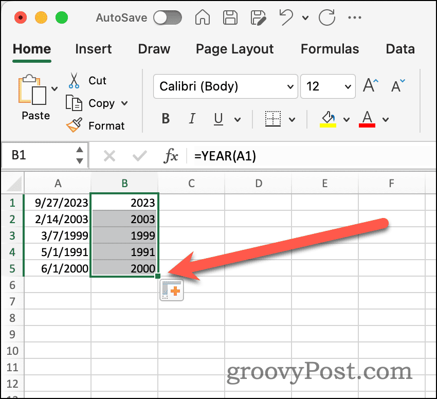 Controlador de autocompletar en Excel