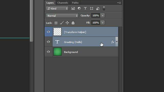 Truco Photoshop Transformaciones de capa de texto Truco seleccionar capas panel de capas Photoshop