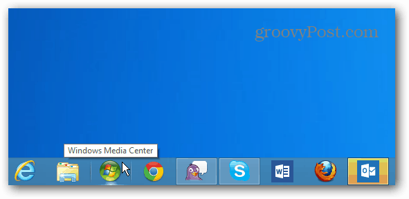 Icono de Windows Media Center Barra de tareas