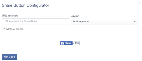 Botón de compartir de Facebook configurado en URL en blanco