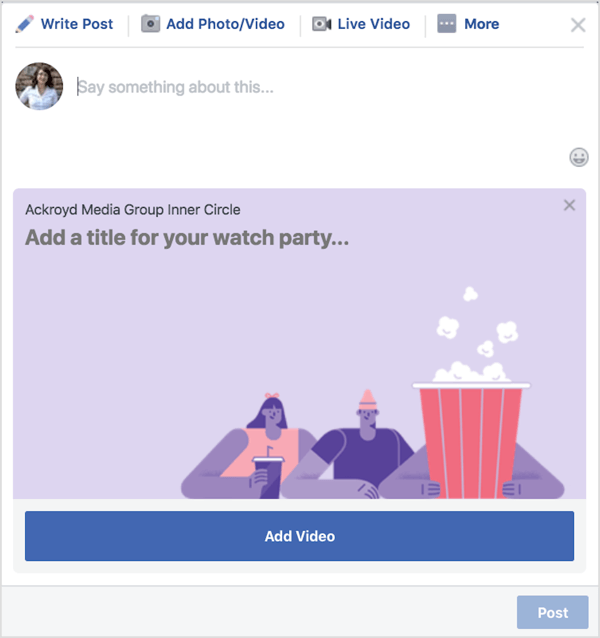 Dale a tu fiesta de Facebook un título y una descripción.