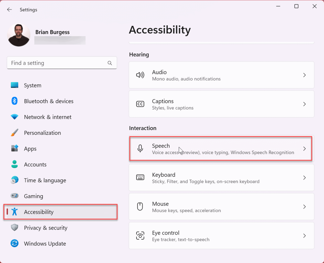 Habilitar y usar Voice Access en Windows 11