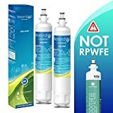 Filtro de agua para refrigerador certificado Waterdrop NSF 53 y 42, compatible con GE RPWF (no RPWFE), avanzado, paquete de 2