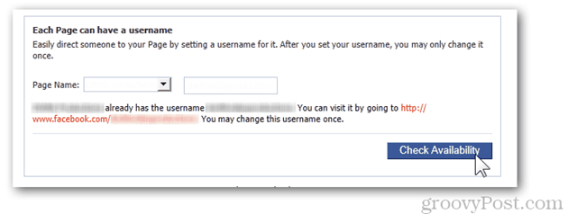 configuración de la página de Facebook nombre de usuario cambiar nombre de usuario cada página puede tener un nombre de usuario nombre de página verificar disponibilidad