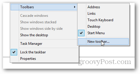 nueva barra de herramientas windows 8