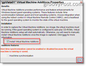 Instalar adiciones de máquinas virtuales para MS Virtual Server 2005 R2