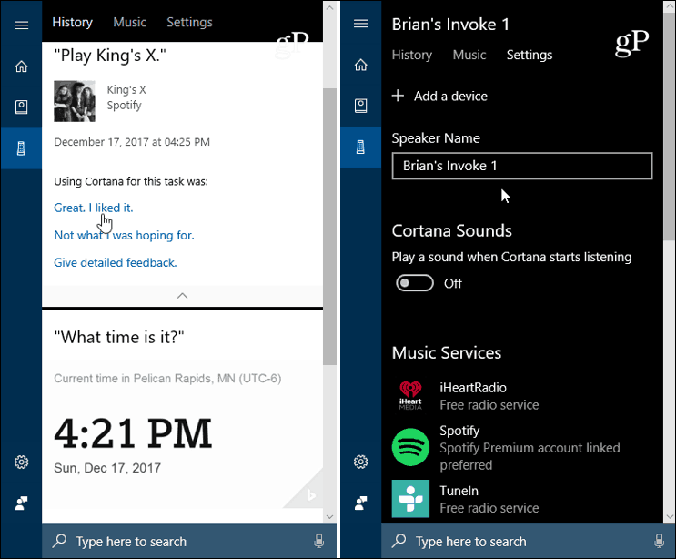 Configuración de invocación de Cortana para Windows 10