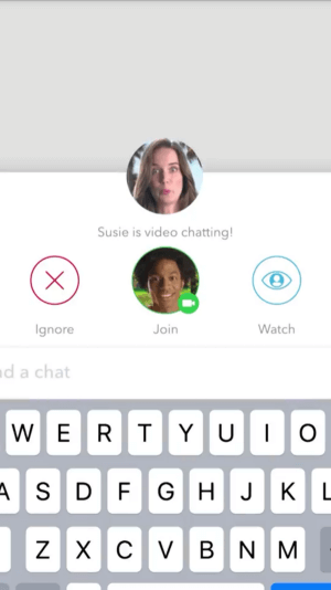 función de chat de Snapchat