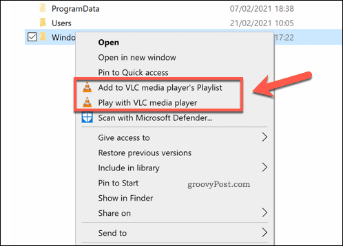 Extensiones personalizadas en el Explorador de archivos de Windows