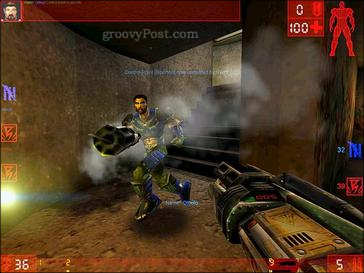 Una captura de pantalla del juego Unreal Tournament original