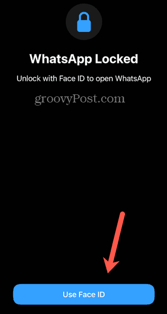 whatsapp usa face id