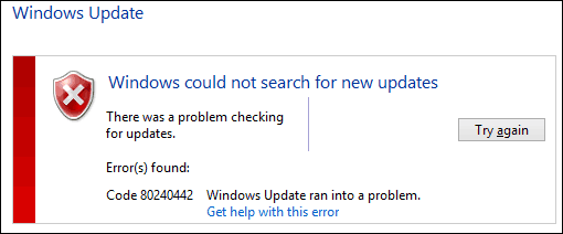 Error de actualización original de Windows