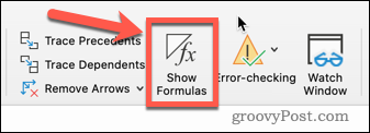Mostrar fórmulas en Excel