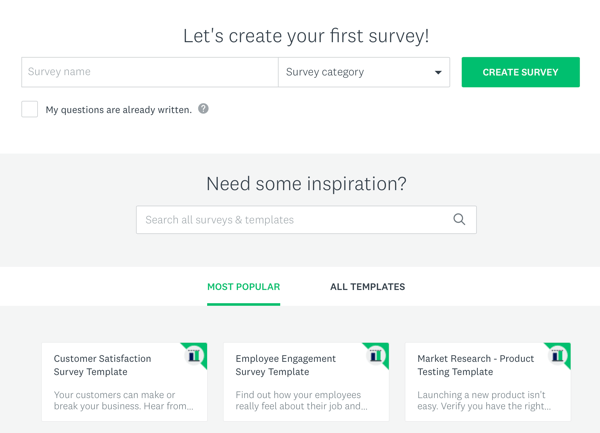 Técnicas publicitarias de Facebook que brindan resultados, opciones para crear una encuesta Survey Monkey. 