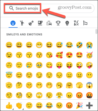 lista de emojis de google docs
