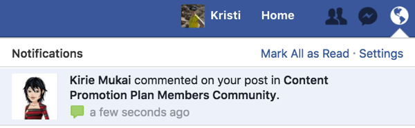 Reciba una notificación cuando alguien le pida unirse a su grupo de Facebook.