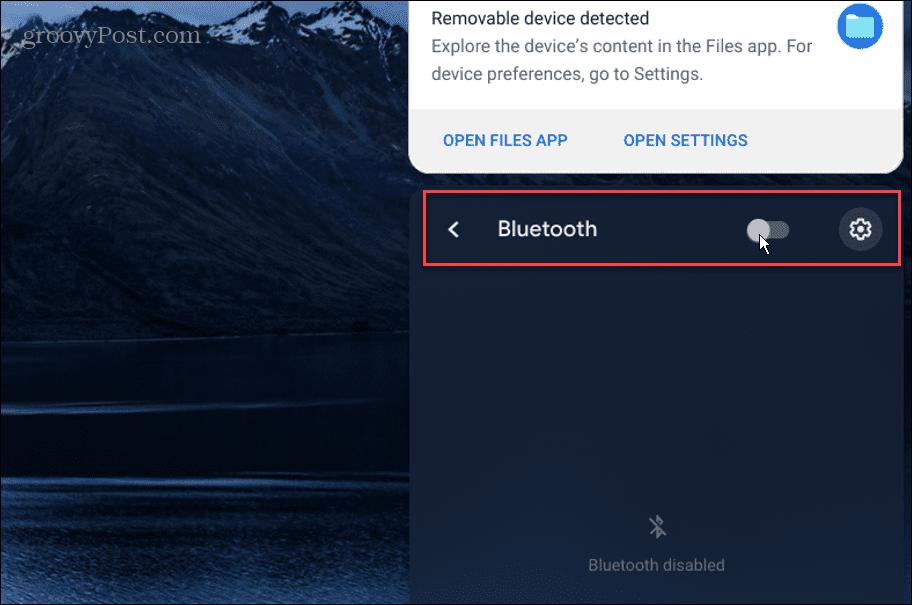 desactivar Bluetooth Chromebook