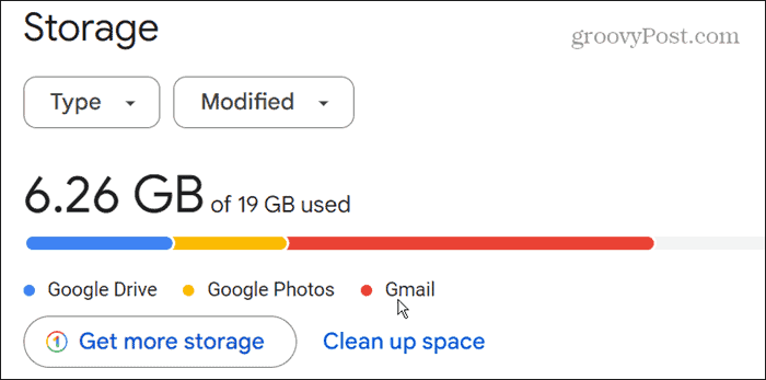Verificar el almacenamiento de Gmail
