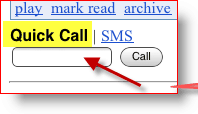 Llamada rápida de Google Voice Mobile