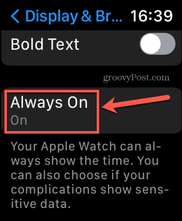 apple watch siempre en la configuración