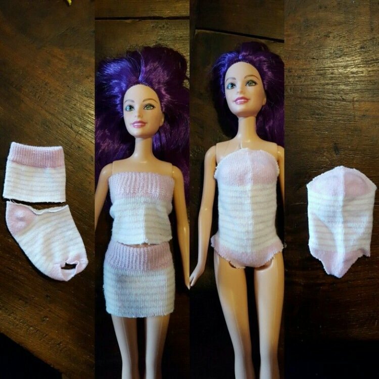 ¿Cómo coser ropa para muñecas Barbie? Costura de vestido de bebé fácil y práctica