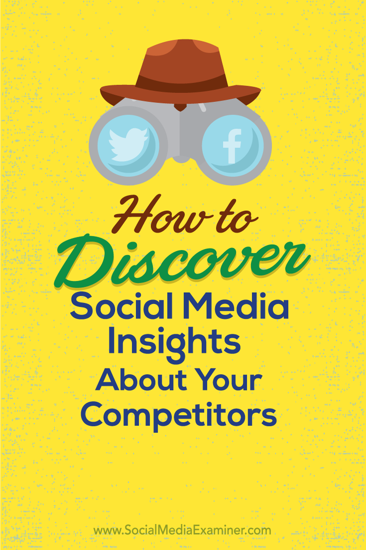 cómo descubrir información sobre sus competidores en las redes sociales