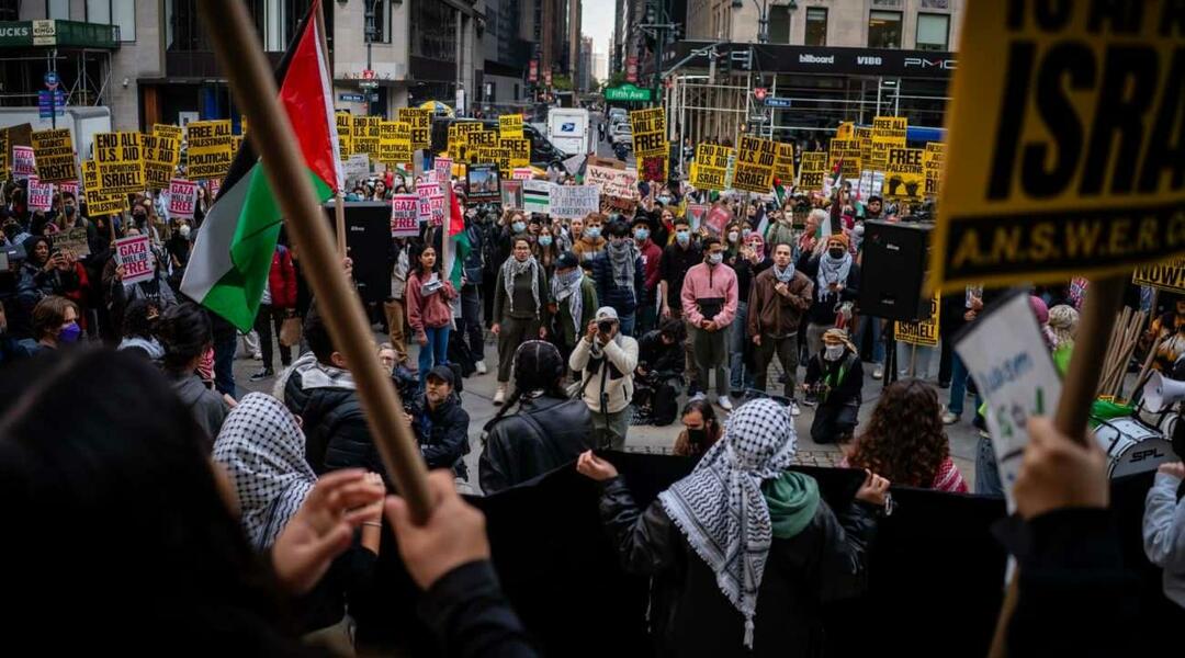 Huelga palestina en Nueva York