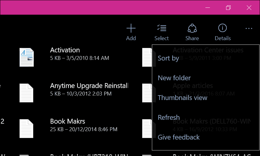 La nueva aplicación universal OneDrive llega para Windows 10