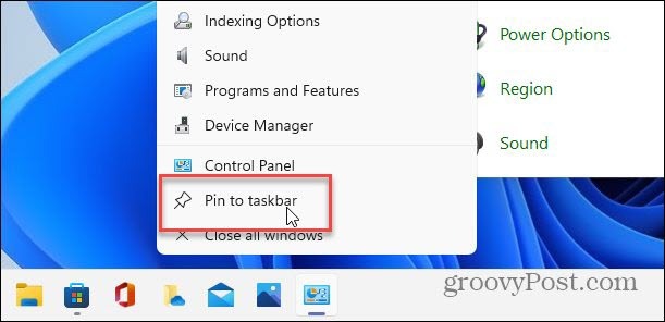 Anclar a la barra de tareas directamente windows 11