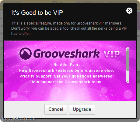 beneficios de la cuenta VIP de Grooveshark