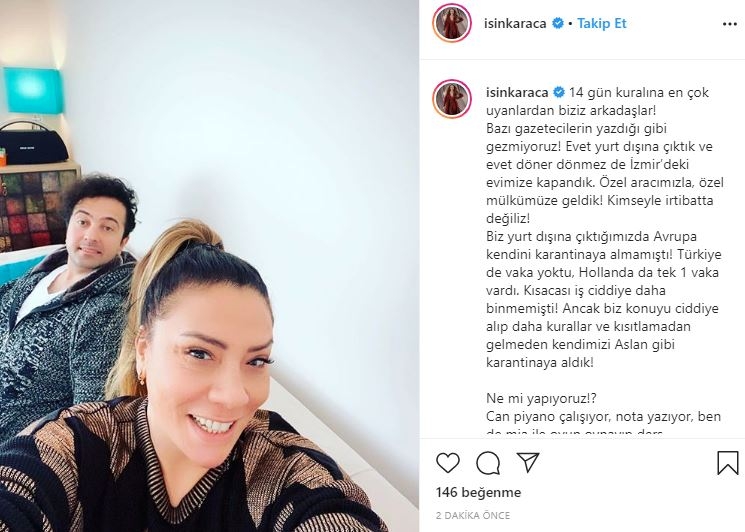 ¡Işın Karaca respondió a la noticia de que no siguió la regla de los 14 días!