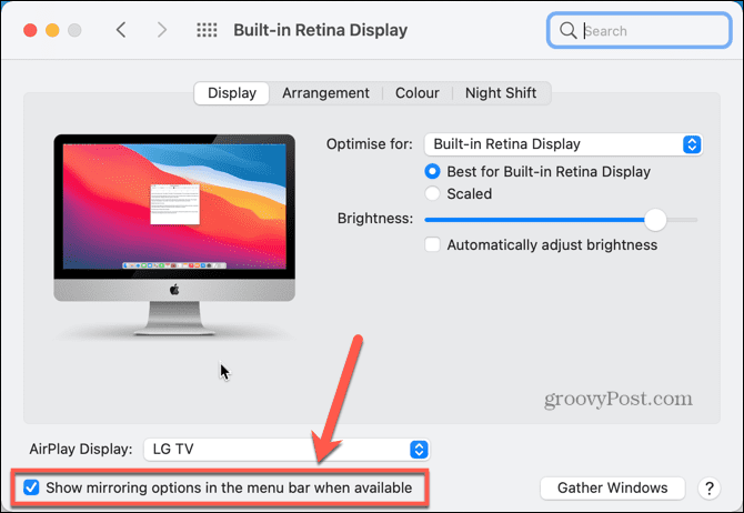 mac mostrar opciones de duplicación