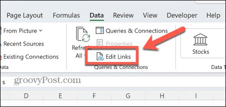 excel editar enlaces