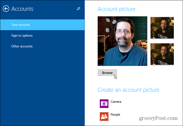 Cómo cambiar la imagen de su cuenta de Windows 8.1
