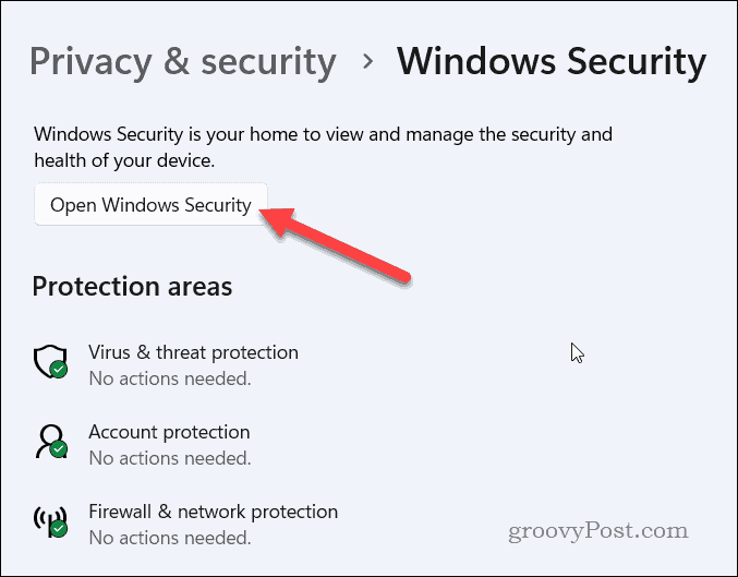 Inicie la seguridad de Windows en Windows 11