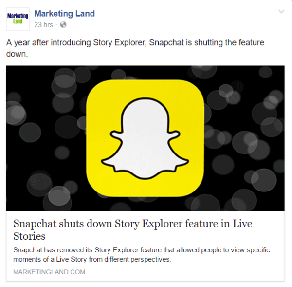 Snapchat cierra la función Story Explorer en Live Stories.