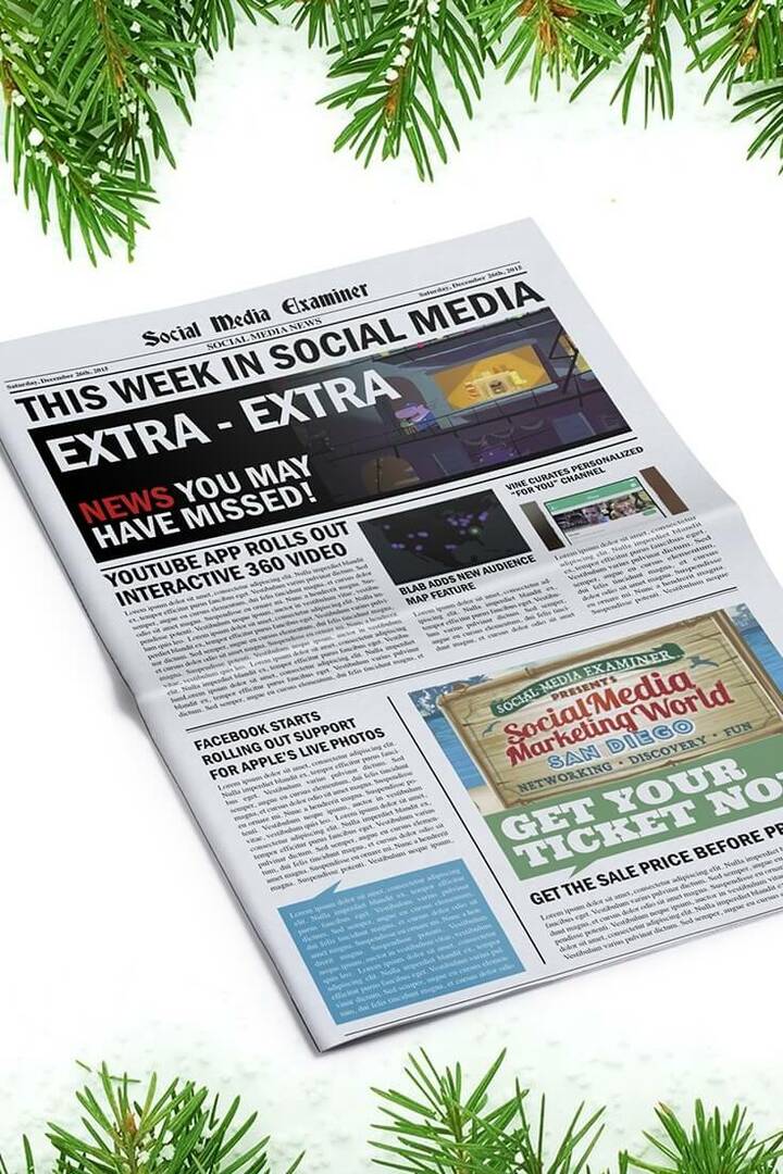 La aplicación de YouTube lanza video interactivo 360: esta semana en las redes sociales: Social Media Examiner