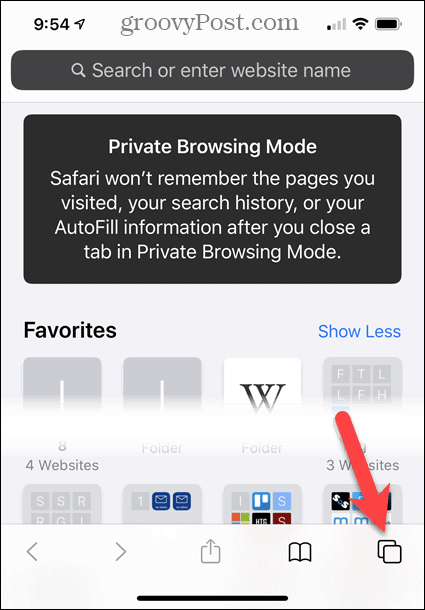 Modo de navegación privada en Safari en iOS
