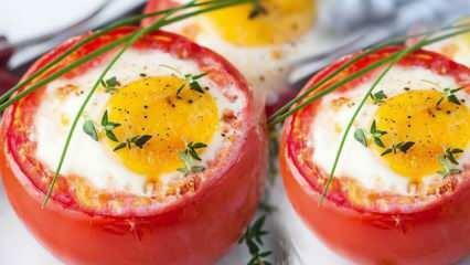 ¿Cómo hacer tomates rellenos con huevo? Receta de tomates rellenos con huevos para el desayuno