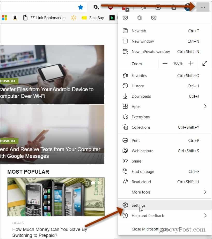 Configuración Edge