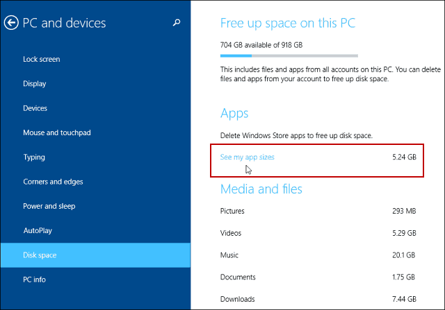 Consejo de Windows 8.1: administre aplicaciones modernas y libere espacio en disco
