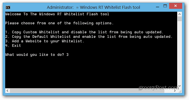 Herramienta FLASH de lista blanca de Windows RT