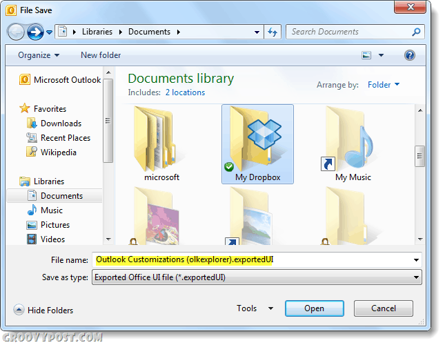 Cómo hacer una copia de seguridad y restaurar las personalizaciones de la cinta de Office 2010