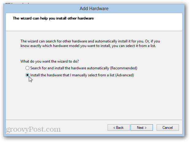 Cómo instalar el adaptador de bucle invertido de Microsoft en Windows 8 y Windows Server 2012