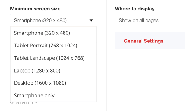 opciones de visualización del tamaño de la pantalla de chat en vivo de zotabox