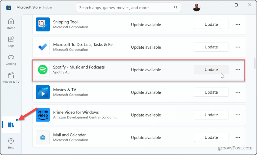 Actualizar Spotify en Windows